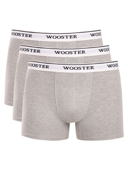 Wooster Set de trei - boxeri bărbătești Wooster gri