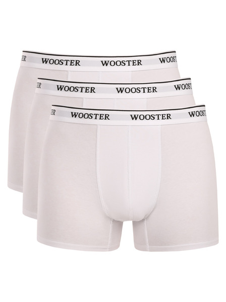 Wooster Set de trei - boxeri pentru bărbați Wooster albi