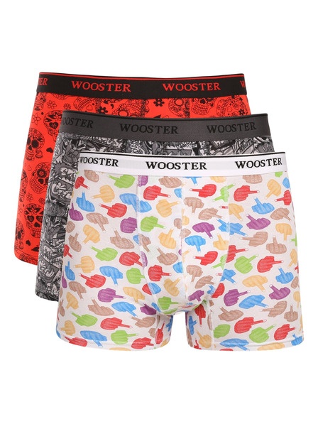 Wooster Set de trei - boxeri bărbătești Wooster multicolori