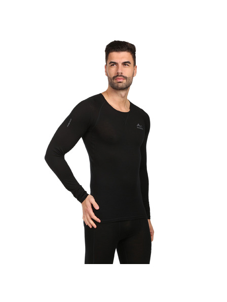 HUSKY Tricou termic pentru bărbați HUSKY MEROW merino negru