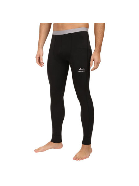 HUSKY Pantaloni termici pentru bărbați HUSKY MERCIE merino negri
