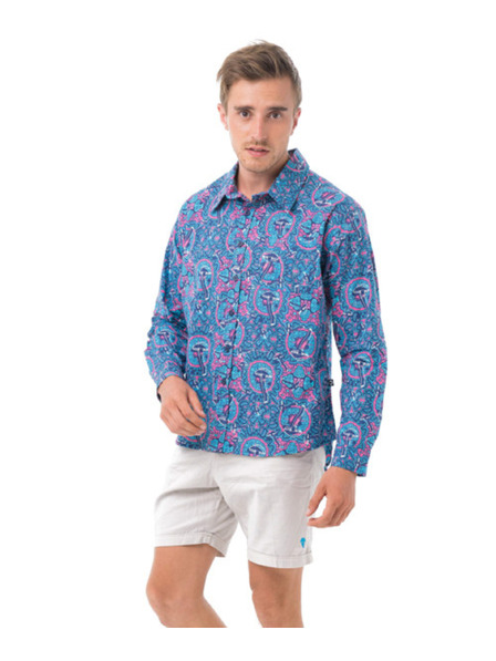 69slam Cămașă pentru bărbați 69SLAM TRIPPY MUSHROOM LONG