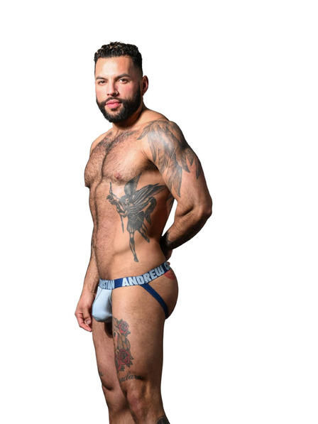 Andrew Christian Jockstrap pentru bărbați Andrew Christian albastru ALMOST NAKED