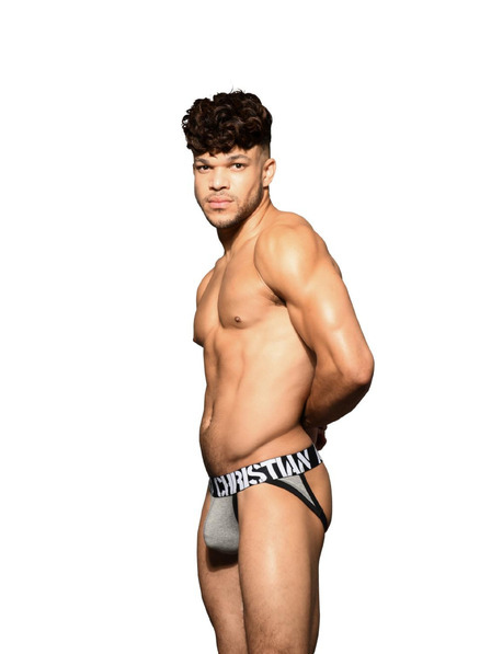 Andrew Christian Jockstrap pentru bărbați Andrew Christian gri DOORBUSTER!