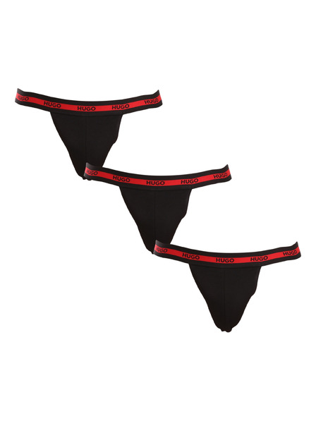 HUGO Set de trei - Jockstrap-uri bărbătești HUGO negru