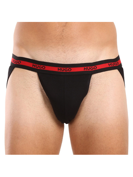 HUGO Set de trei - Jockstrap-uri bărbătești HUGO negru