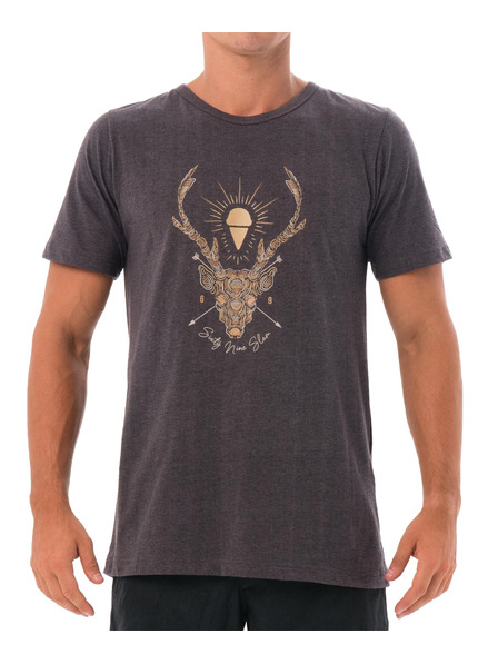69slam Tricou bărbătesc 69SLAM DEER LINES BLACK MELANGE