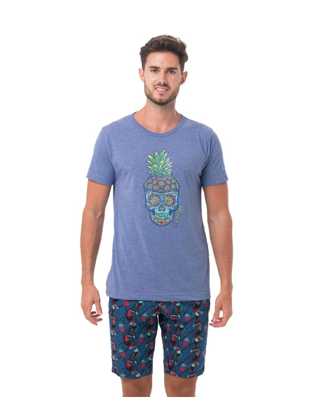 69slam Tricou bărbătesc 69SLAM PINE SKULL BLUE