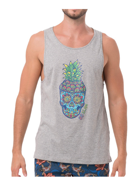 69slam Tricou bărbătesc 69SLAM PINE SKULL GREY