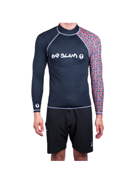 69slam Tricou bărbătesc 69SLAM flower skulls long