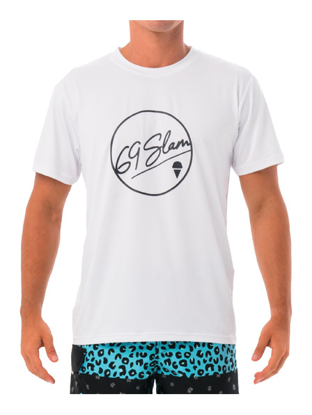 69slam Tricou bărbătesc 69SLAM BUBBLE WHITE UPF +30