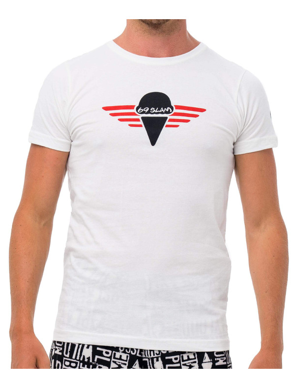 69slam Tricou bărbătesc 69SLAM GI NINE WHITE