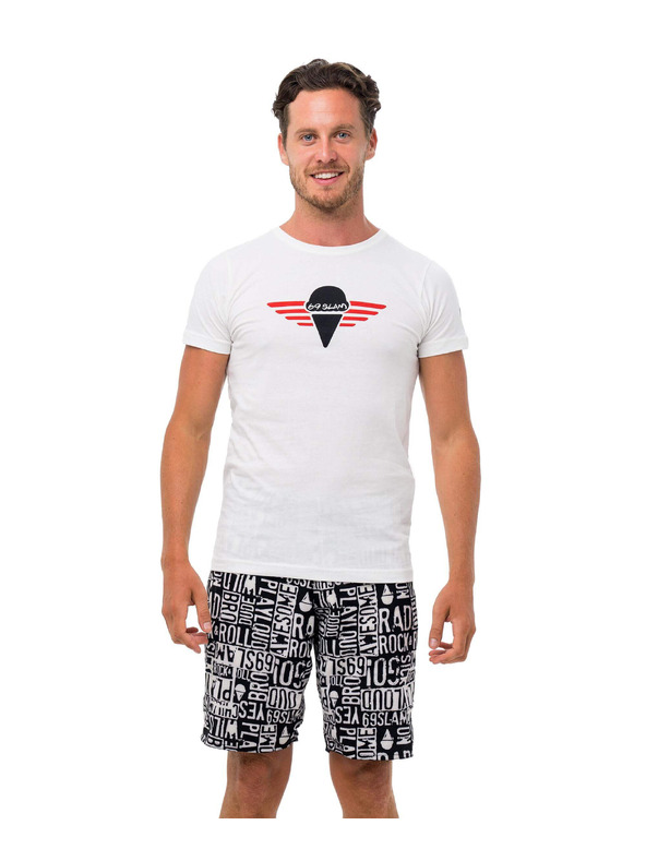 69slam Tricou bărbătesc 69SLAM GI NINE WHITE