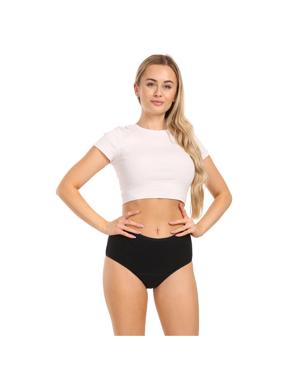 Bellinda Chiloți menstruali cu talie înaltă pentru femei Black Bellinda Hygiene Midislip
