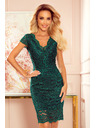 numoco Rochie din dantelă cu decolteu - verde Numoco