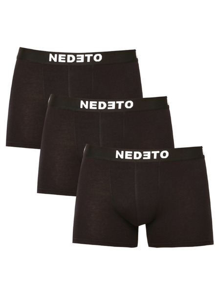 Nedeto Set de trei boxeri pentru bărbați în negru Nedeto