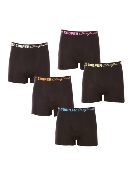 Lee Cooper Set de cinci perechi de boxeri Lee Cooper negri pentru bărbați