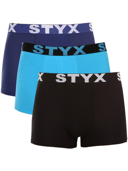 Styx Set de trei - boxeri bărbați Styx sport elastic multicolor