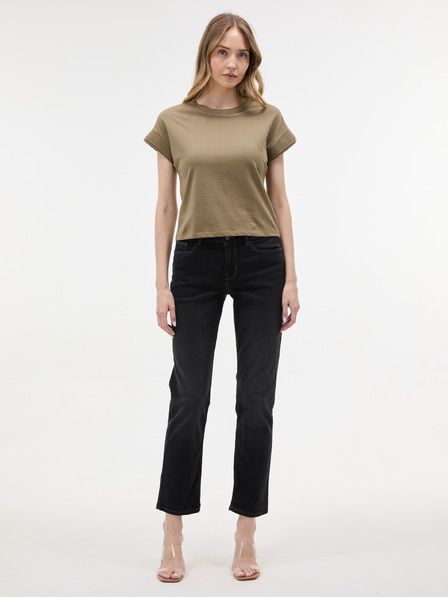 Orsay Tricou pentru femei kaki cu mânecă scurtă ORSAY