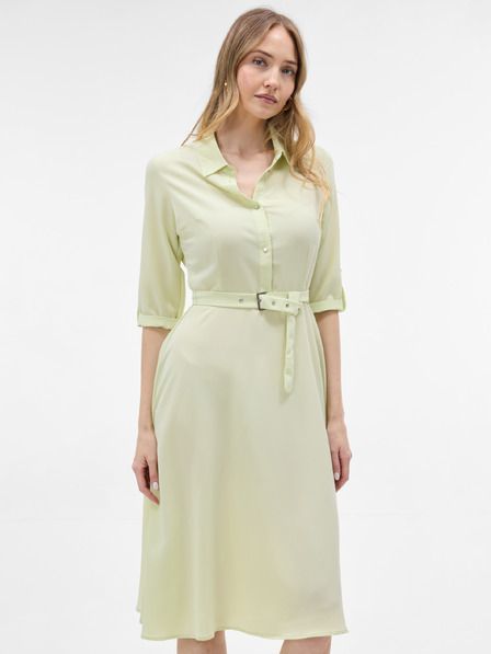 Orsay Rochie midi tip cămașă pentru femei galbenă ORSAY