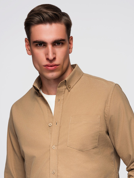 Ombre Clothing Cămașă K700 - cafea Ombre Clothing