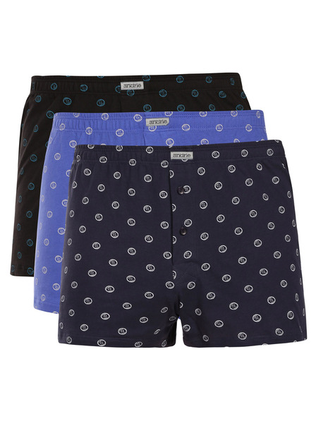 andrie Set de trei - boxeri bărbătești Andrie multicolor