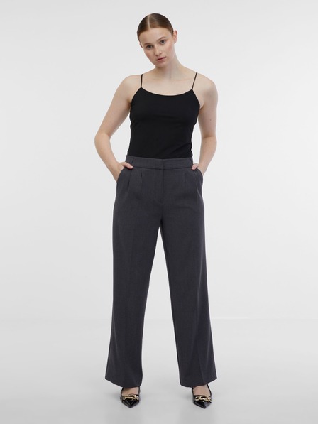 Orsay Pantaloni largi de damă gri închis ORSAY
