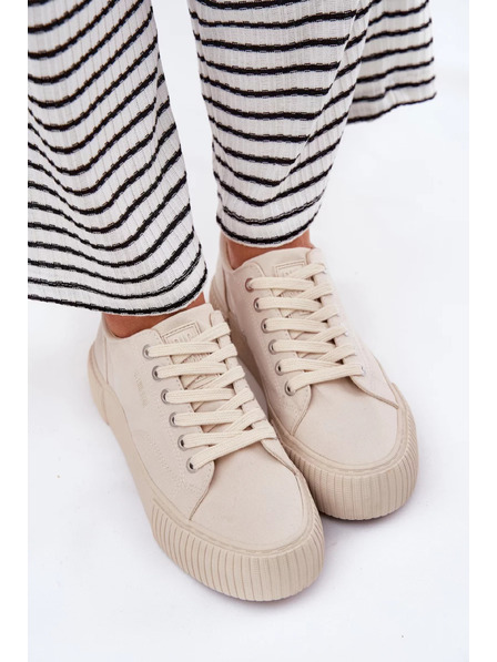 BIG STAR SHOES Adidași din pânză pentru femei Big Star - bej