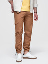 Ombre Clothing Pantaloni bărbătești cu buzunare cargo și tiv la pernă - maro cald V2 P1526 Ombre Clothing