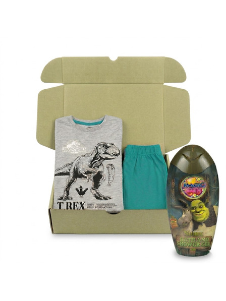 Trenýrkárna Set cadou pentru băieți pijama Jurassic World și gel de duș Shrek