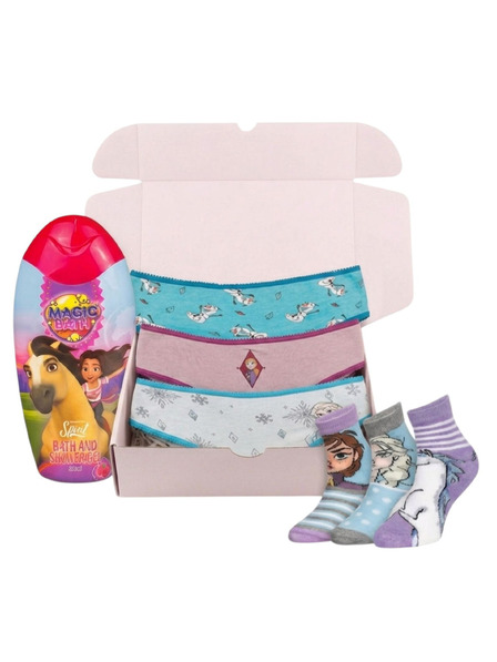 Trenýrkárna Set cadou pentru fete Frozen – șosete, chiloți și gel de duș Spirit