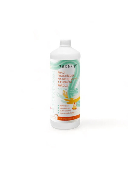 Natuty Gel de spălat Natuty pentru rufe sport și funcționale cu aromă de lămâie 1000 ml