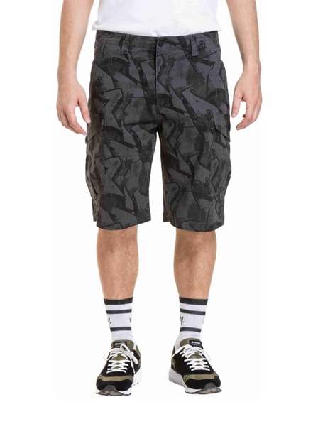 Meatfly Pantaloni scurți pentru bărbați Meatfly Icon 2.0 Graffity 2 Gray