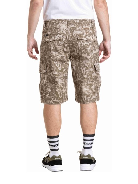 Meatfly Pantaloni scurți pentru bărbați Meatfly Icon 2.0 Grafitty Beige