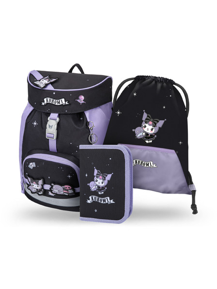 BAAGL  BAAGL SET 3 Airy Kuromi Fortune Dream: rucsac, penar, săculeț GRS