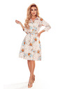 numoco Rochie - alb și cercuri aurii Numoco SANDY
