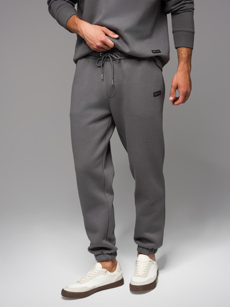 Ombre Clothing Pantaloni de trening clasici unisex cu șnur - gri V18 OU-PSBC-0100 Ombre Clothing