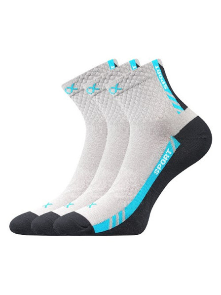 VoXX Set trei - șosete VoXX sportive gri deschis