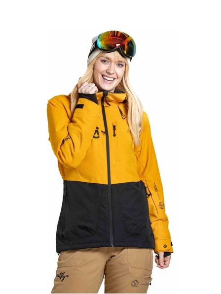 Meatfly Jachetă de schi și snowboard pentru femei Meatfly Gaia Sunflower / Black