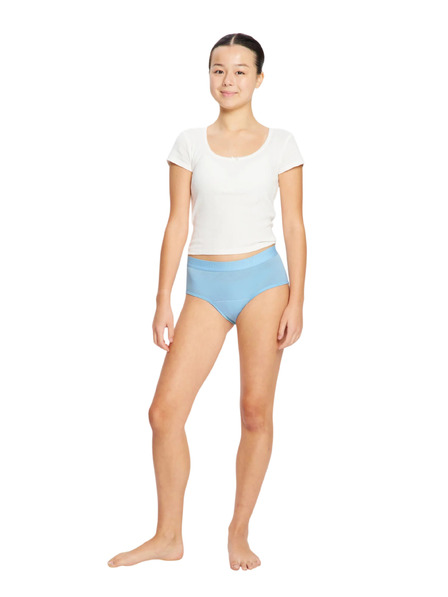 Modibodi Chiloți menstruali pentru fete Modibodi Teen Hipster Boyleg Moderate Berry Blue Sorbet