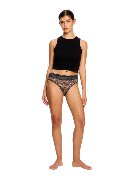 Modibodi Chiloți menstruali Modibodi Sensual Hi Waist Bikini Moderate Animalia Brown