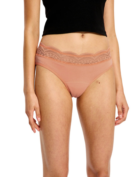 Modibodi Chiloți menstruali Modibodi Sensual Hi Waist Bikini Light Cameo Peach