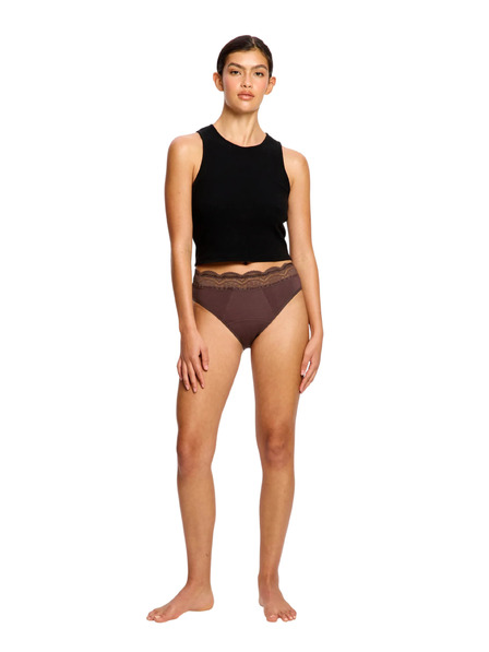 Modibodi Chiloți menstruali Modibodi Sensual Hi Waist Bikini Super Mahogany
