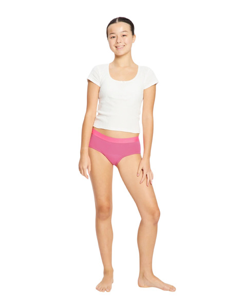 Modibodi Chiloți menstruali pentru fete Modibodi Teen Hipster Boyleg Moderate Watermelon Pink Sorbet