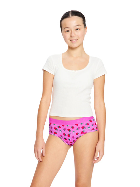 Modibodi Chiloți menstruali pentru fete Modibodi Teen Hipster Boyleg Moderate Strawberry Sorbet Pink