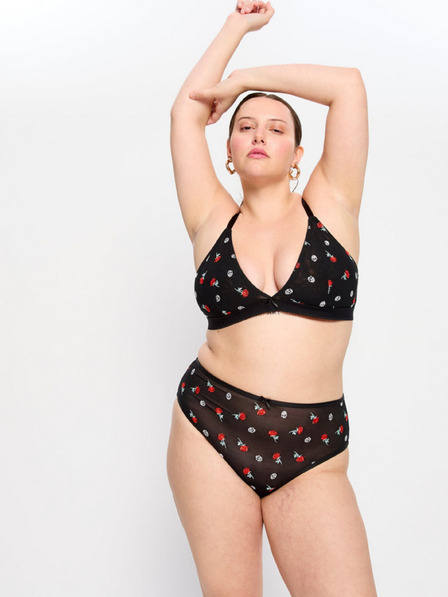Modibodi Chiloți menstruali Modibodi Intimates V Day Hi Waist Brief Moderate-Heavy Black Rose
