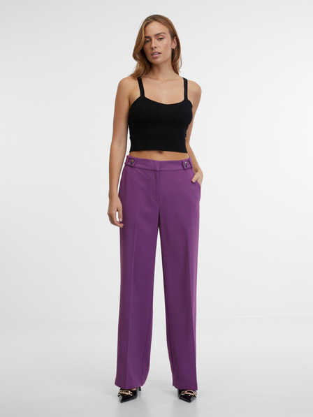Orsay Pantaloni drepți pentru femei de culoare violet ORSAY