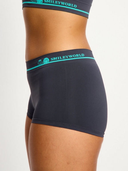 Modibodi Chiloți damă Modibodi Smileyworld Seamless Boyshort Moisture Wicking Steel