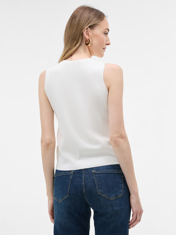 Orsay Vestă din tricot pentru femei albă ORSAY