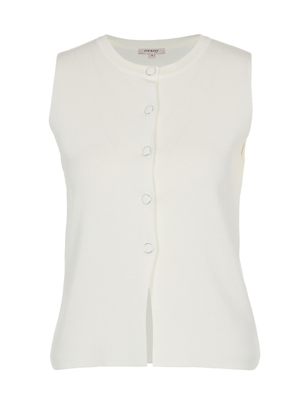 Orsay Vestă din tricot pentru femei albă ORSAY